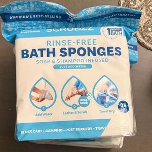 Scrubzz Rinse-Free Bath Sponges